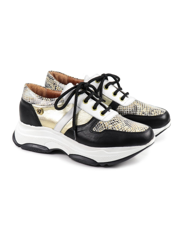 Zapatillas de mujeres metalizadas de Ginova