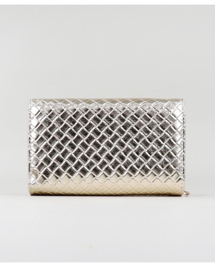 Wallet platino con efecto interlacido