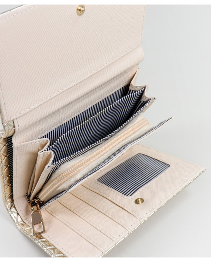 Wallet platino con efecto interlacido