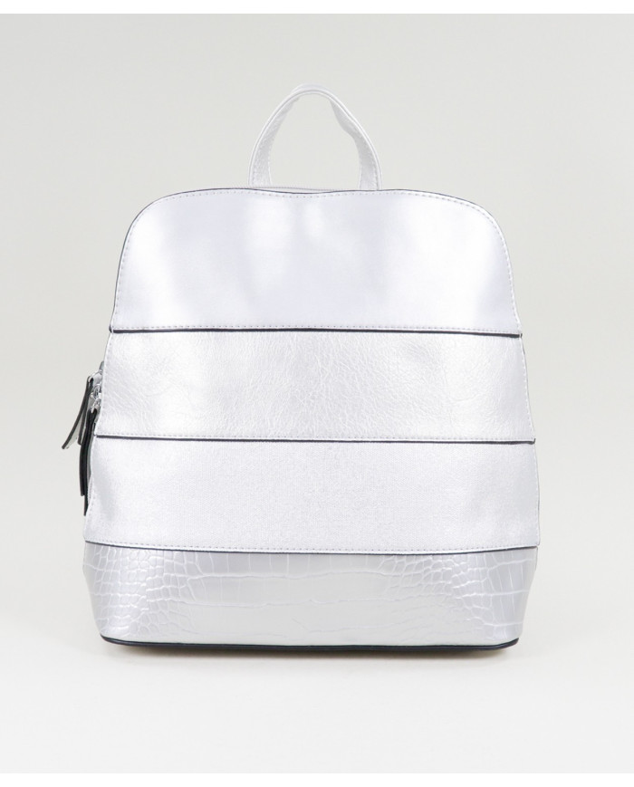 Damas de plata mochila con tiras