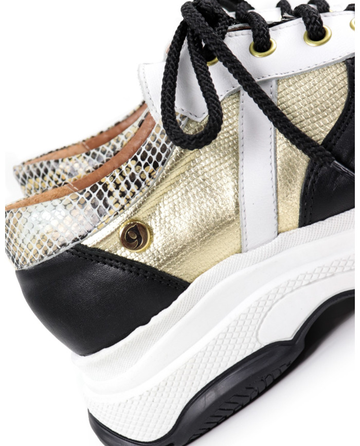 Zapatillas de mujeres metalizadas de Ginova