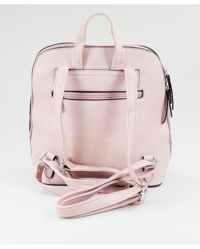 Mochila Rosa de Senhora com Tiras