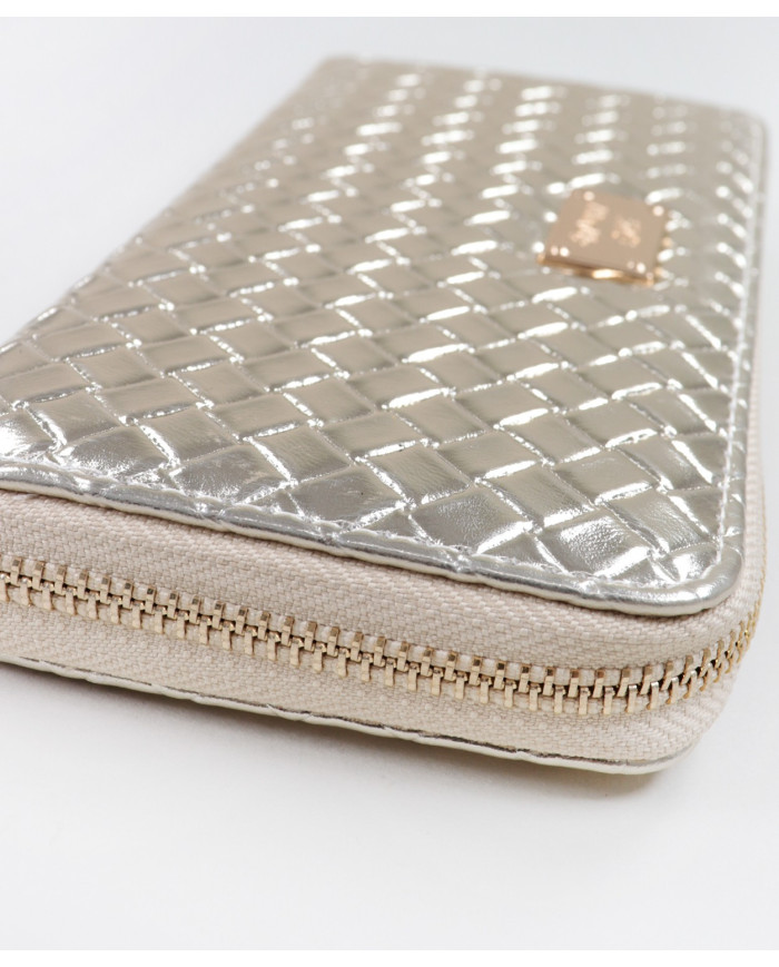 Ladies Platinum Wallet with Interlaced Effect