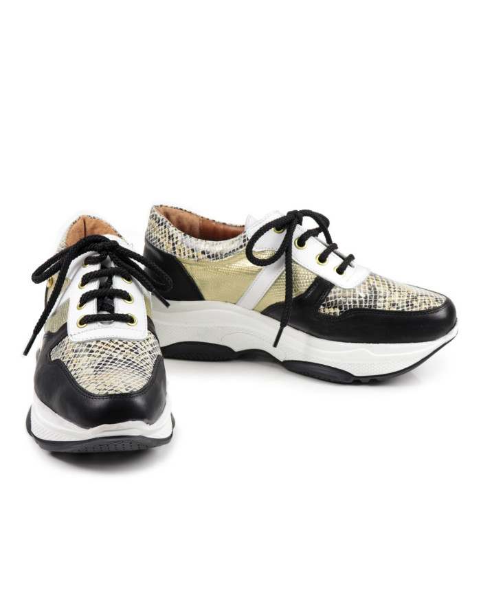 Zapatillas de mujeres metalizadas de Ginova