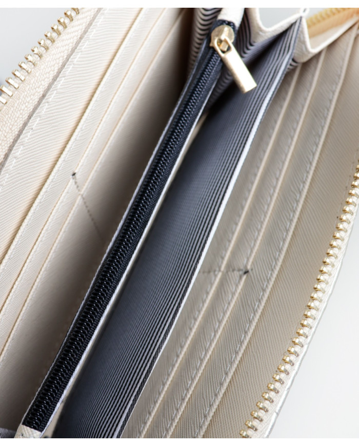 Ladies Platinum Wallet with Interlaced Effect