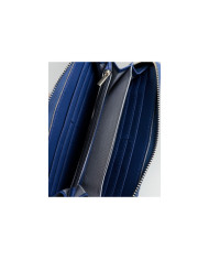 Lady's Blue Wallet with Effect Interlaced