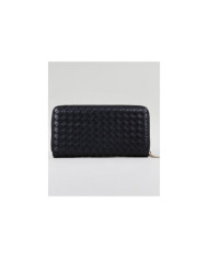 Lady's Black Wallet with Effect Interlaced