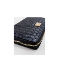 Cartera negra de Lady con efecto entrelazado