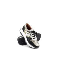 Ginova Metalized Women's Golden Sneakers