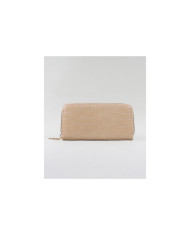 Lady Beige Wallet with Embossed Skin