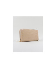 Lady Beige Wallet con piel en relieve