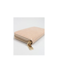 Lady Beige Wallet con piel en relieve