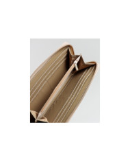 Lady Beige Wallet with Embossed Skin