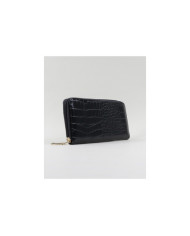 Señoras Wallet Negro con piel embussada