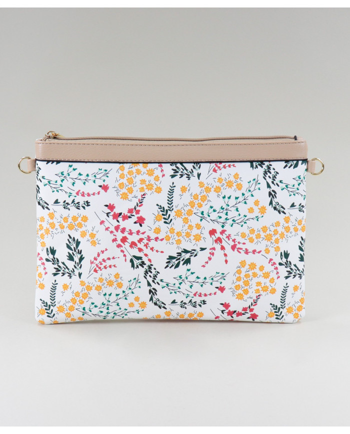 Chicas Taupe Bolsa con Patrón Floral