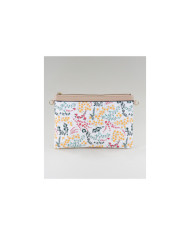 Mala Taupe de Senhora com Padrão Floral