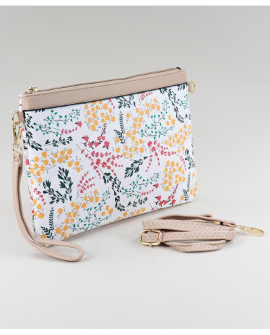 Chicas Taupe Bolsa con Patrón Floral