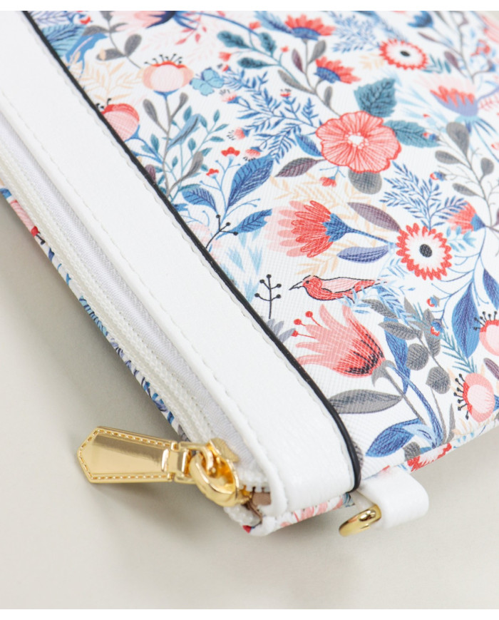 Lady White Case with Floral Pattern