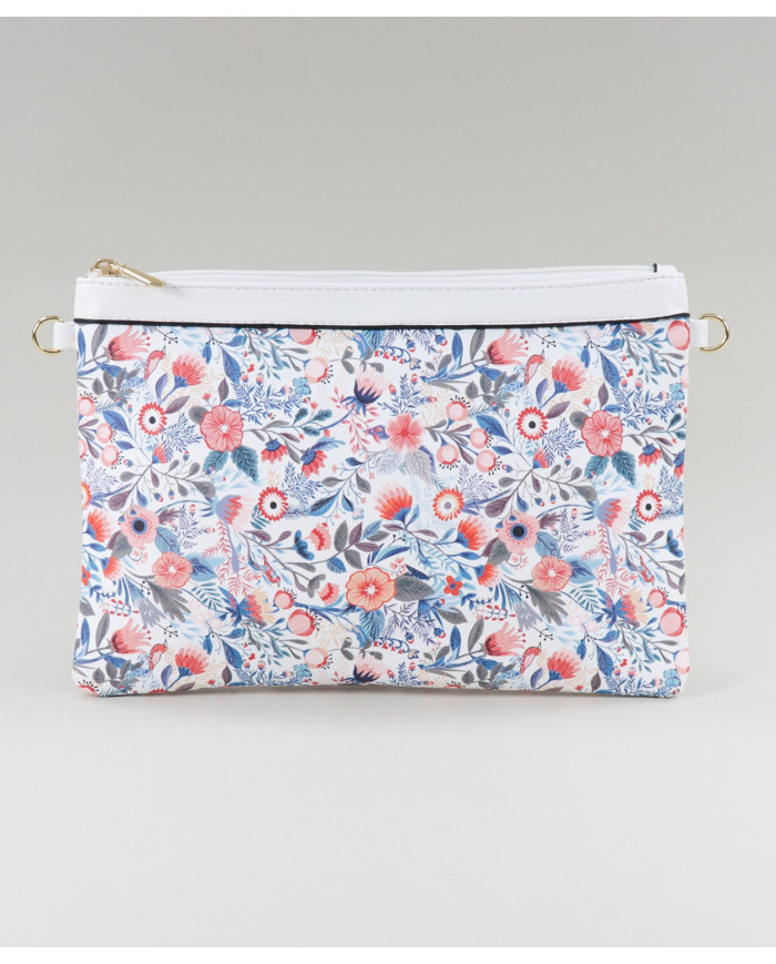 Caso blanco con patrón floral