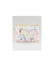 Mala Mostarda de Senhora com Padrão Floral