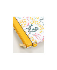 Bolsa de mostaza con patrón floral