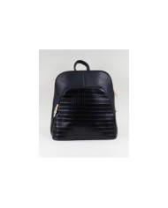 Damas Negro mochila con bolsillo frontal