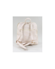 Mochila Bege de Senhora com Bolso Frontal