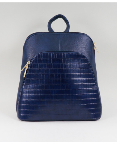 Damas Mochila azul con bolsillo frontal