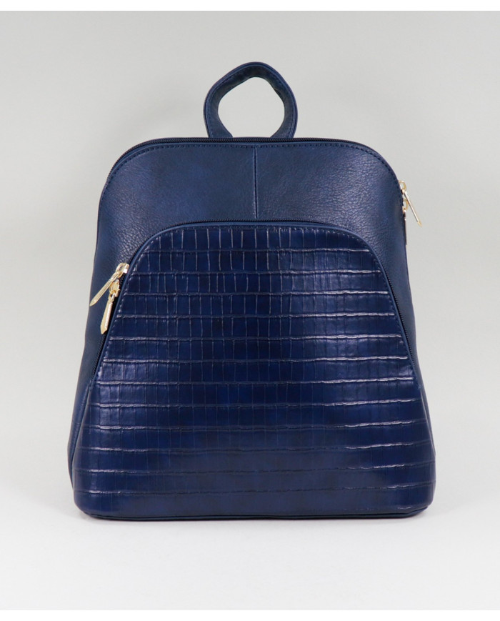 Damas Mochila azul con bolsillo frontal