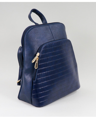 Damas Mochila azul con bolsillo frontal