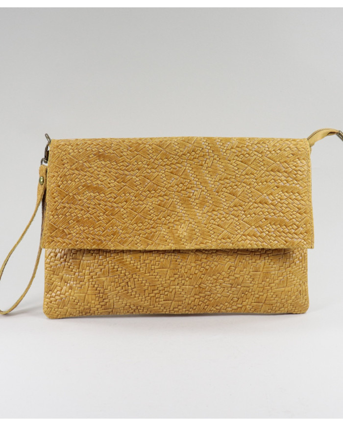 Women's Clutch Mustard in Skin