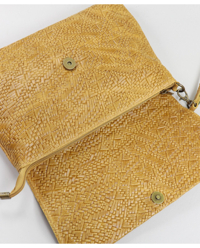 Women's Clutch Mustard in Skin