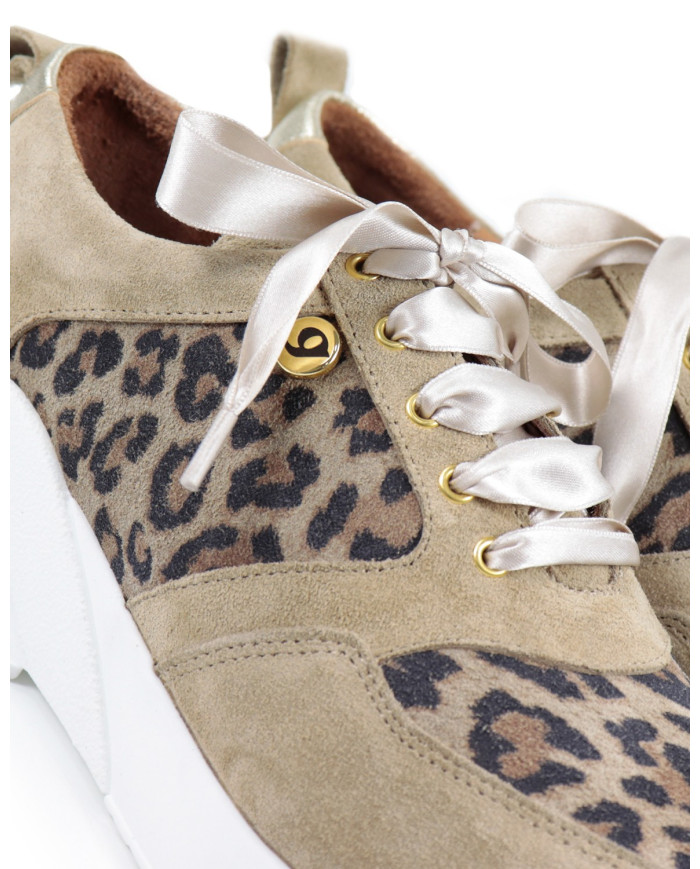Sapatilhas de Mulher Ginova com Padrão Leopardo