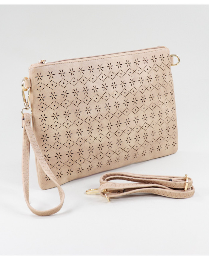 Clutch Taupe de Senhora Perforated