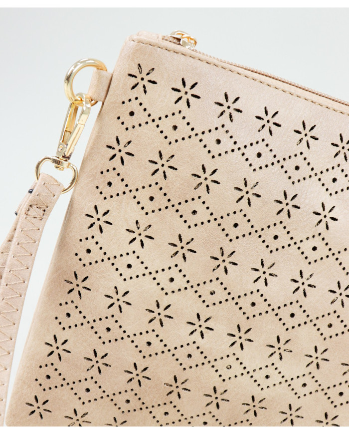 Clutch Taupe de Senhora Perforated