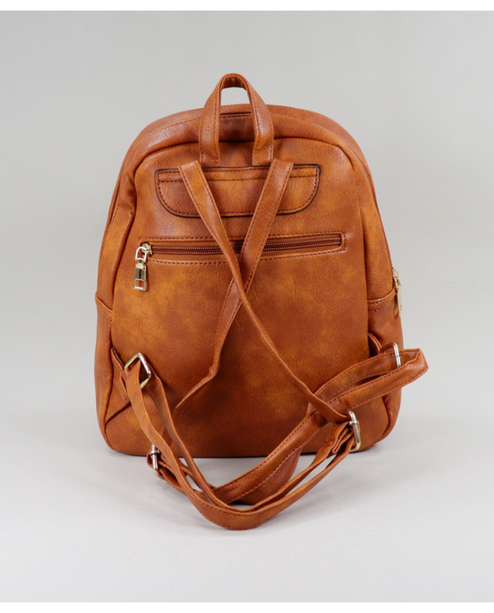 Simple Ladies Camel Backpack