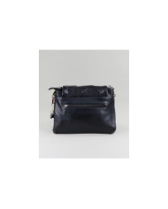 Mala negra con manija decorada