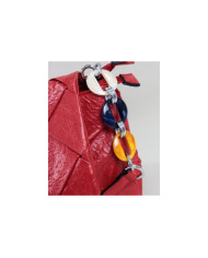 Mala Vermelha de Senhora Com Alça Decorada