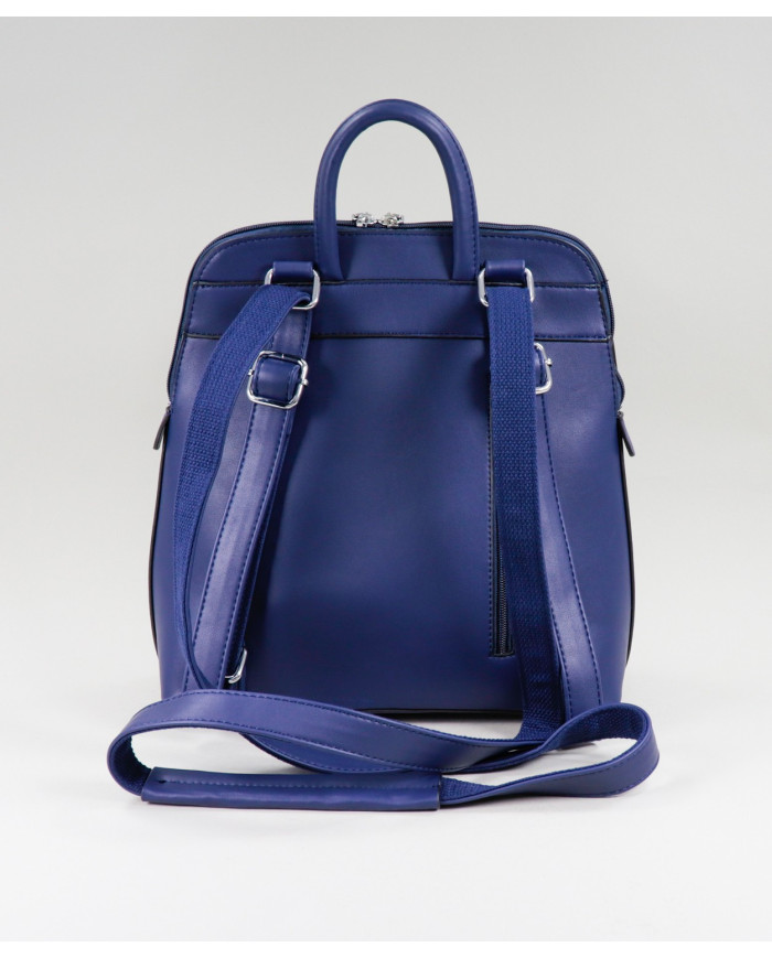 Mochila Azul de Senhora com Fecho
