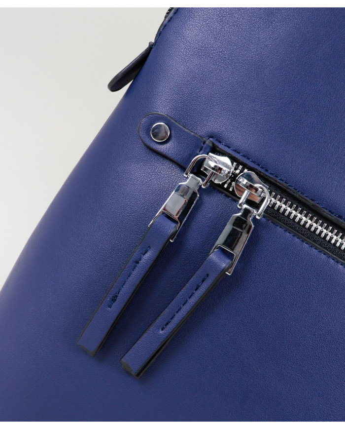 Damas Mochila azul con cierre