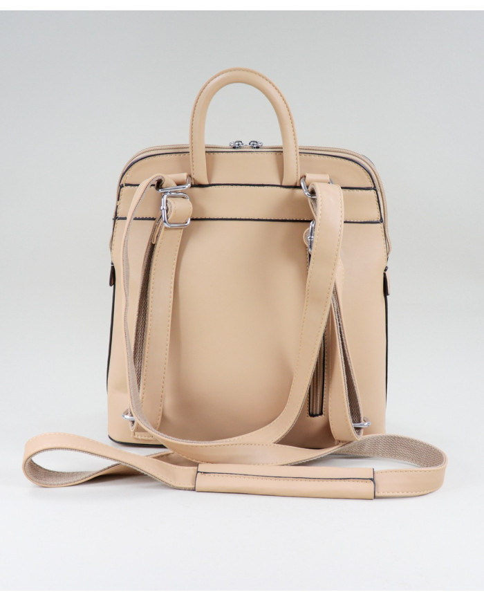 Mochila Taupe de Senhora com Fecho