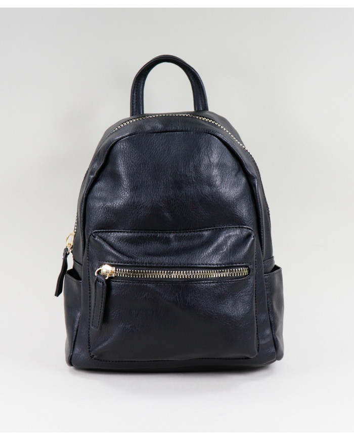 Damas Black Backpack con cierres
