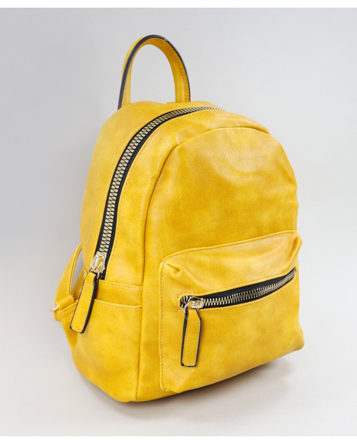 Women's Mustard Backpack with Clasps