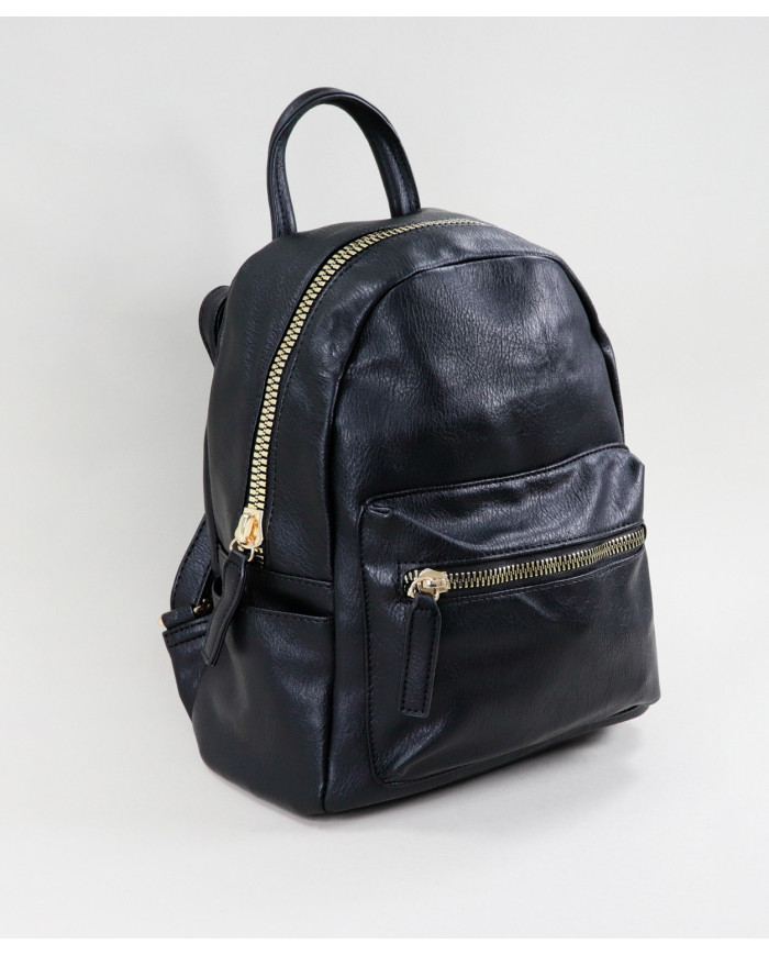 Ladies Black Backpack with Clasps