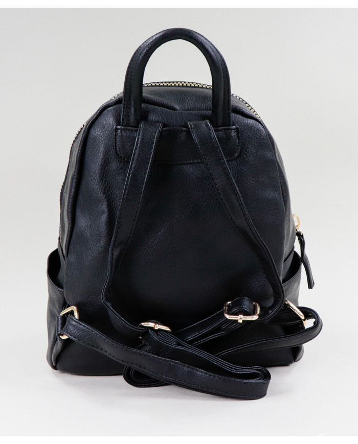 Ladies Black Backpack with Clasps