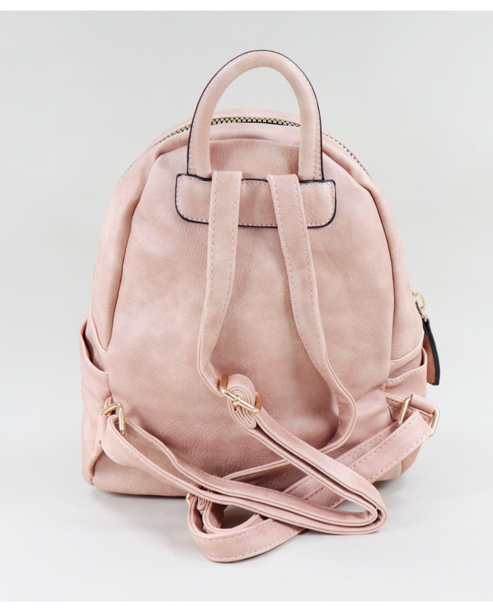 Mochila Rosa de Senhora com Fechos