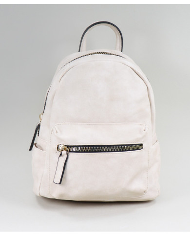 Damas Beige Mochila con cierres