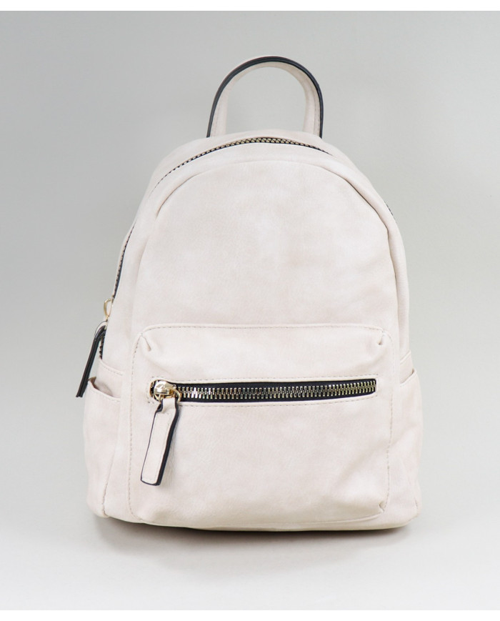 Ladies Beige Backpack with Clasps