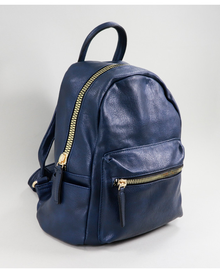 Damas Mochila azul con cierres