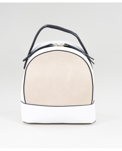 Lady White Backpack with Texture